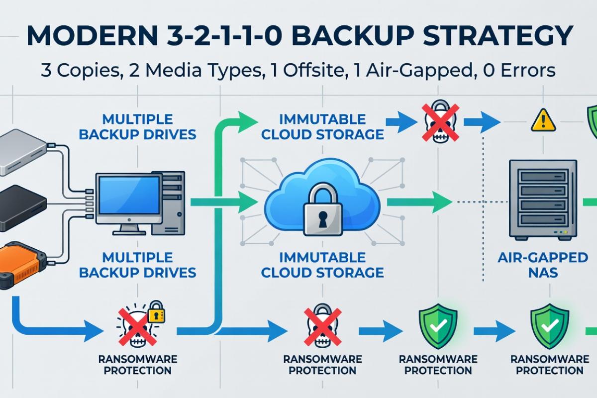 The 3-2-1-1-0 Backup Rule: A 2026 Recovery Plan for Oman SMBs Facing Ransomware