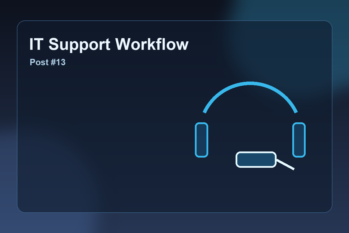 Designing an IT Support Workflow for Faster Resolution