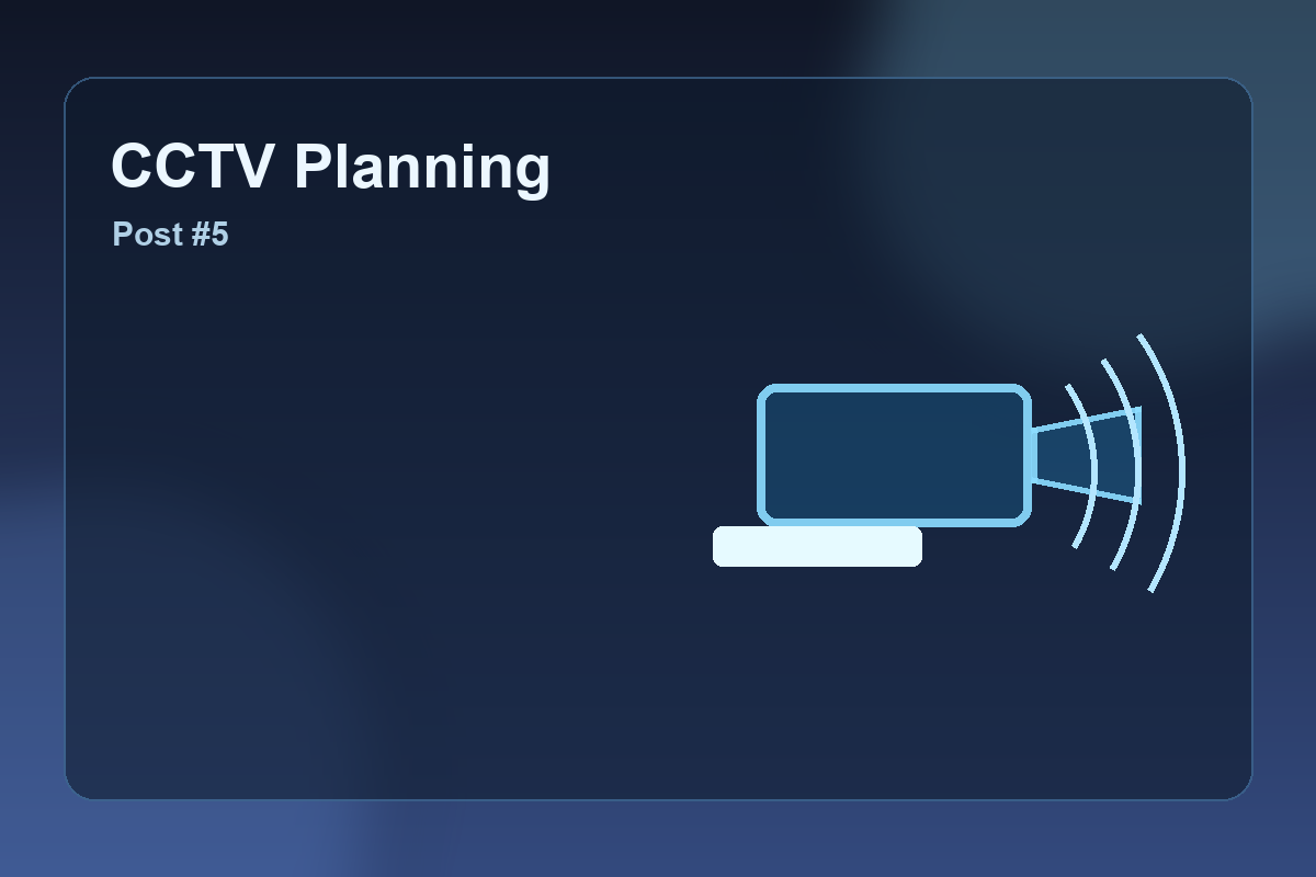 CCTV Planning: Coverage, Recording, and Operations